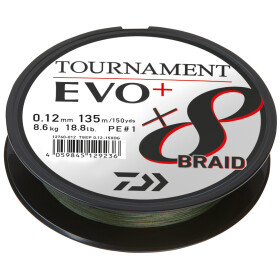 Daiwa Tournament X8 Braid EVO+ Dark Green 0,20mm 18,0kg