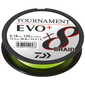 Daiwa Tournament X8 Braid EVO+ Chartreuse 0,20mm 18,0kg