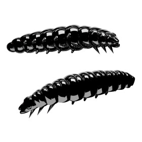 Libra Lures Larva 35mm Käse Black Gummiköder