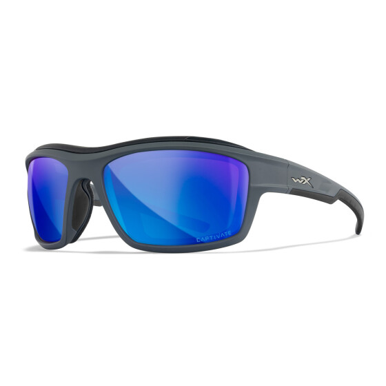 WileyX OZONE Matte Grey Frame Captivate Pol Blue Mirror